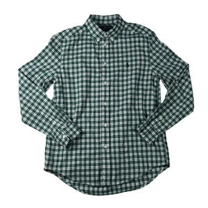 Ralph Lauren Little Boys Micro Tartan Cotton Shirt Kids L 14-16 Event Casual
